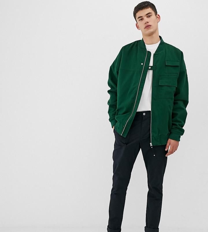 Collusion Tall Multi Pocket Canvas Bomber