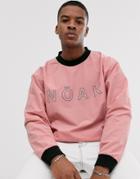 Noak Technical Woven Sweatshirt With Reflective Logo-pink