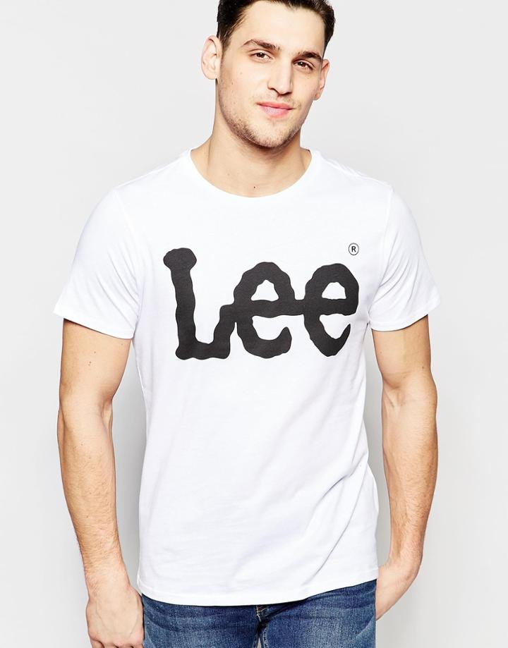 Lee T-shirt Crew Neck With Logo Print In White - White
