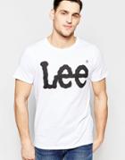 Lee T-shirt Crew Neck With Logo Print In White - White