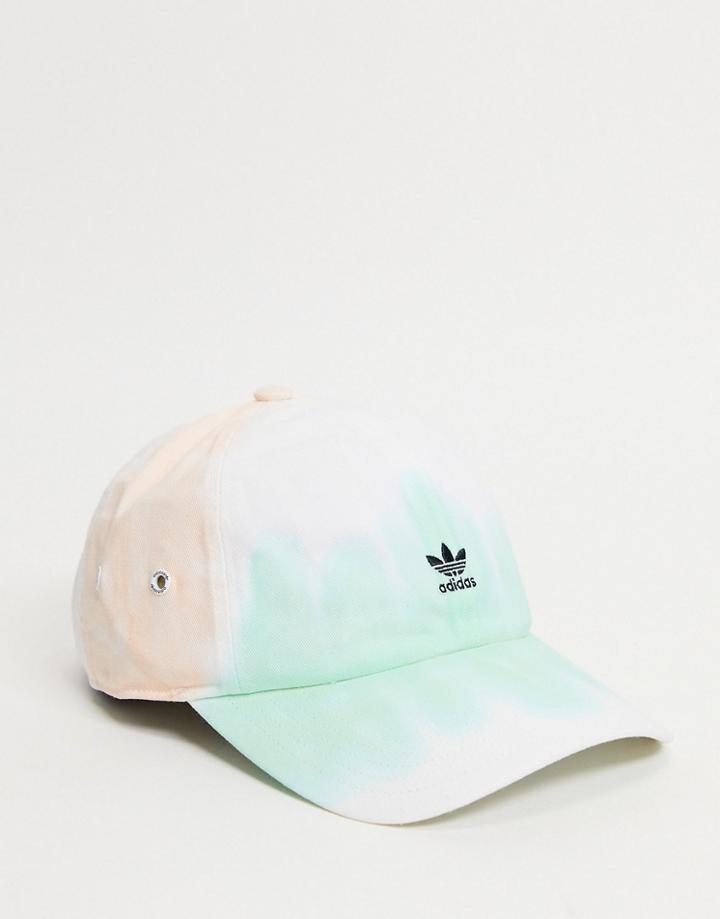 Adidas Originals Small Logo Adjustable Cap In Pastel Wash-green