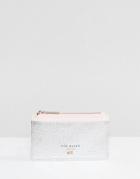 Ted Baker Textured Leather Card Holder - Silver