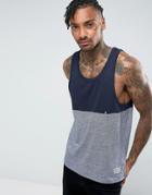 Brave Soul Striped Tank With Contrast Panel - Black