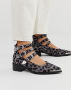 Asos Design Mae Western Flat Shoes In Black