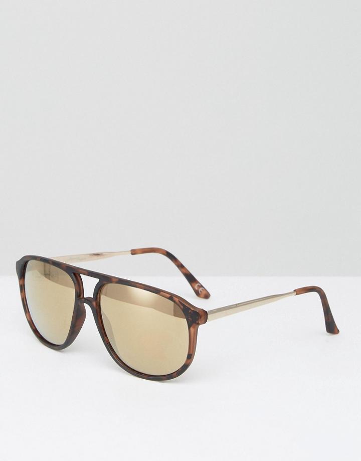 Jeepers Peepers Aviators In Tortoise - Brown