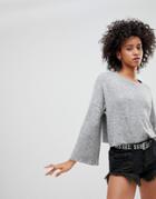 Nytt Oversized Long Sleeved T-shirt - Gray