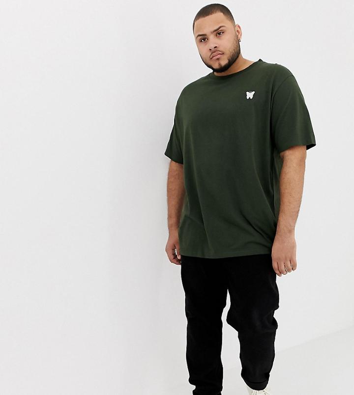 Good For Nothing T-shirt In Khaki With Chest Logo Exclusive To Asos-green