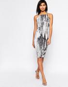 Asos Abstract Print Midi Cami Dress - Multi