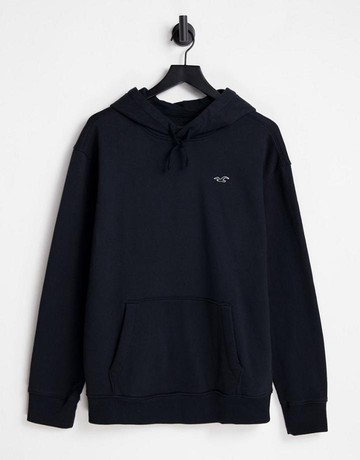 Hollister Hoodie In Black With Small Logo