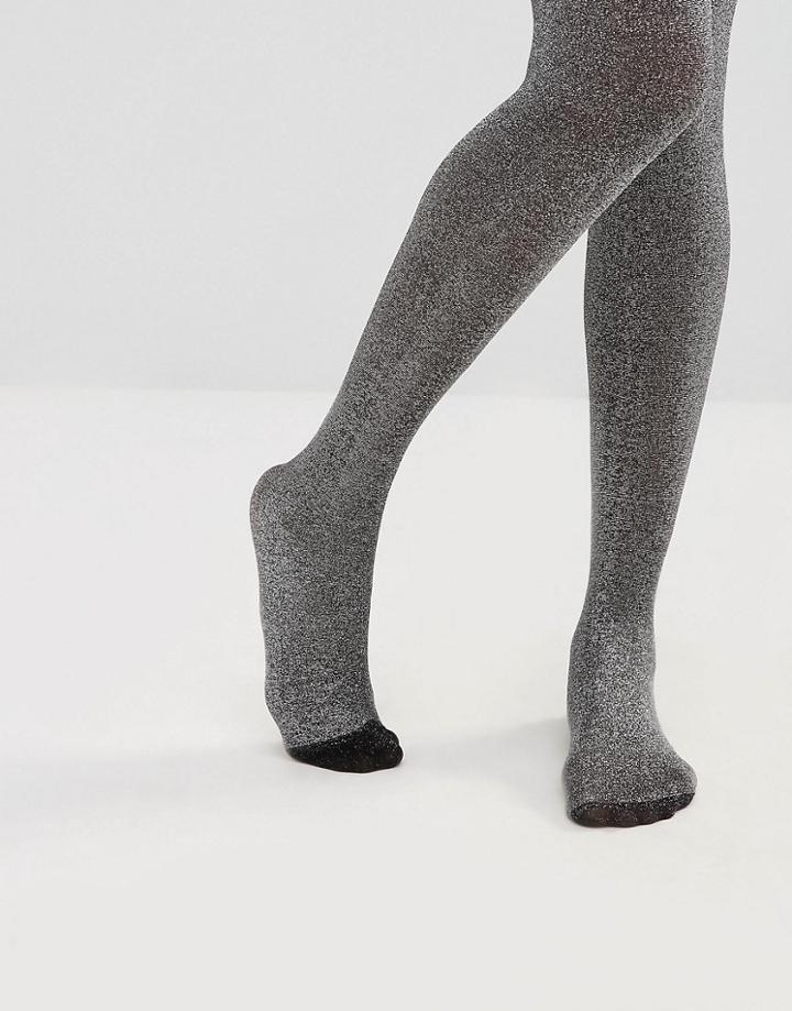 Asos Glitter Tights - Silver