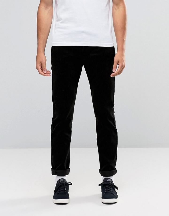 Edwin 55 Chino In Black Corduroy - Black