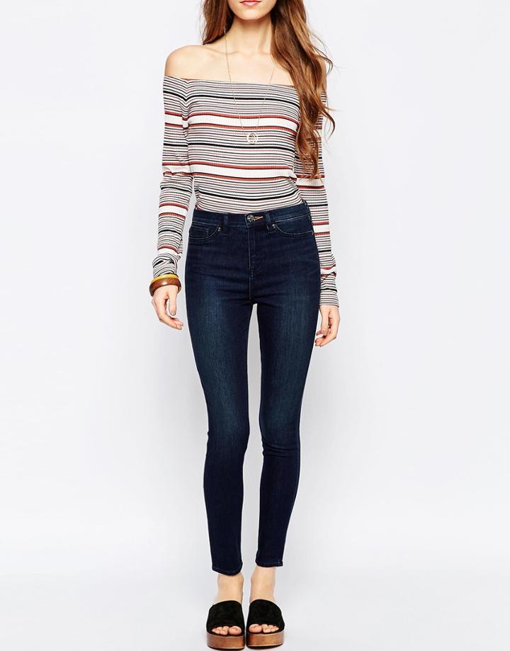 Ditto's Kelly High Rise Legging In Dark Blue Indigo - Blue