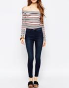Ditto's Kelly High Rise Legging In Dark Blue Indigo - Blue