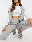 New Look Two-piece Sweatpants In Light Gray-grey
