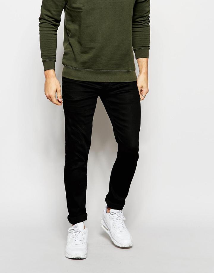 Jack & Jones Coated Black Slim Jeans - Black