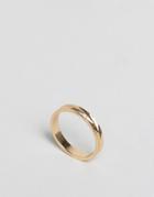 Asos Etched Sleek Ring - Gold