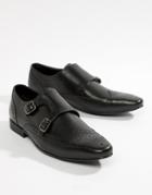 Kg By Kurt Geiger Two Buckle Monk Shoes - Black