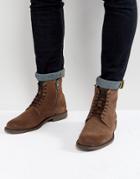 Boss Orange By Hugo Boss Cultroot Suede Boots In Brown - Brown