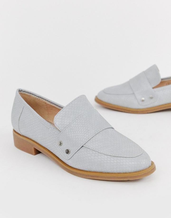 London Rebel Flat Loafers - Gray