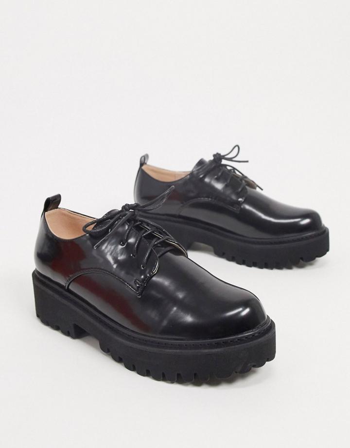 Raid Odessa Lace Up Chunky Shoes In Black