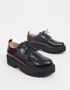Raid Odessa Lace Up Chunky Shoes In Black