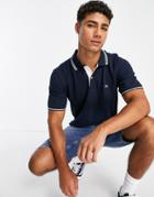 Selected Homme Polo With Tipping In Navy