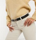 My Accessories London Exclusive Waist And Hip Jeans Belt With T-bar Buckle Fastening In Black