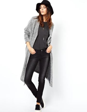 Asos Jacket In Longline Texture