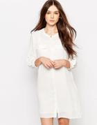 Vero Moda Long Line Shirt - White