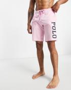 Polo Ralph Lauren Lounge Shorts With Side Logo In Pink