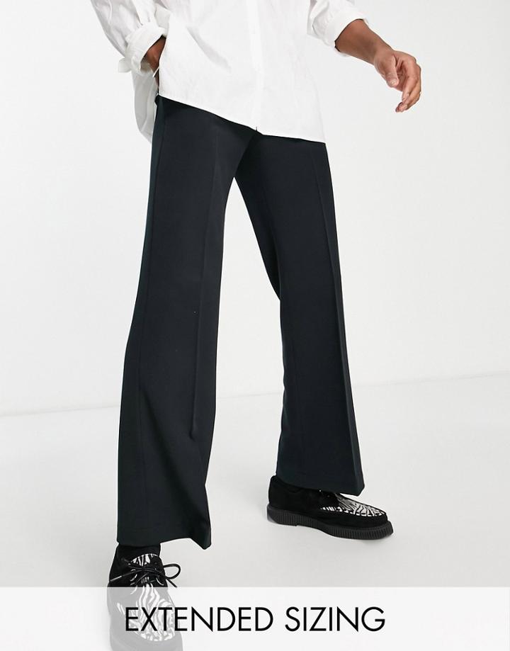 Asos Design Smart Flared Pants In Black