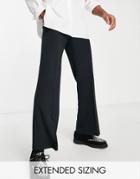 Asos Design Smart Flared Pants In Black