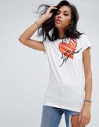 Love Moschino Abstract Heart T-shirt - White