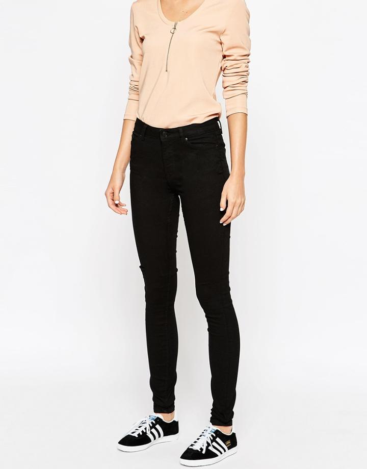 Weekday Body Super Stretch Skinny Denim Jean - Black
