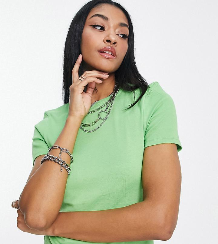 Topshop Tall Everyday Tee In Green