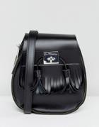 Dr Martens Black Tassel Saddle Bag - Black