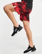 Puma Graphic Tie Die Shorts In Red
