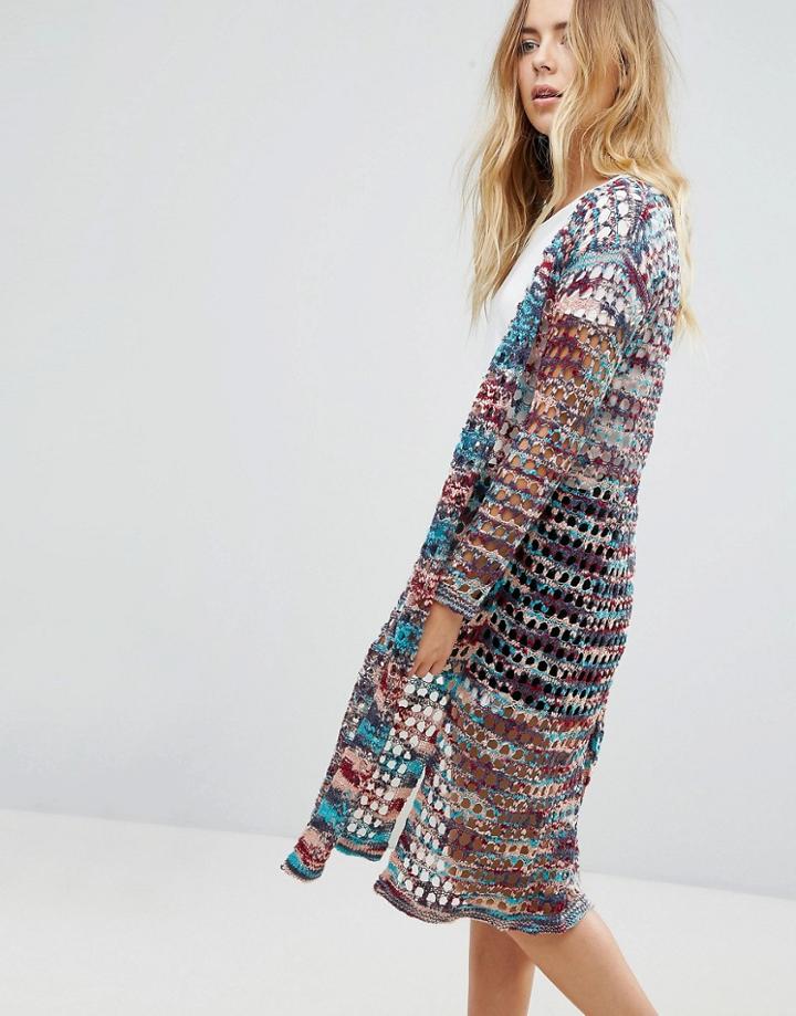 Lavand Printed Kimono - Multi