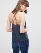 Vero Moda Simple Cami Top In Black - Black Iris
