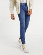 Only & Sons Slim Jeans In Light Blue-blues