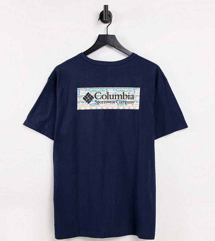 Columbia North Cascades Back Print T-shirt In Navy Exclusive At Asos