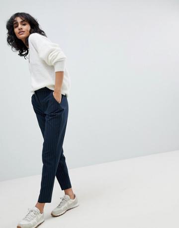 B.young Pinstripe Pants - Navy