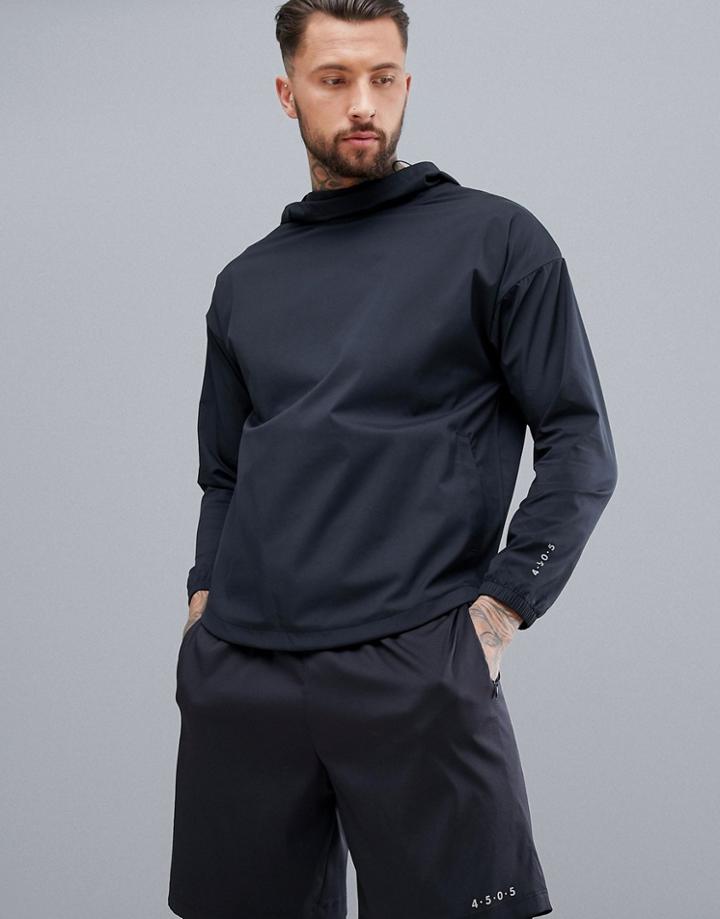 Asos 4505 Oversized Overhead Windbreaker - Black