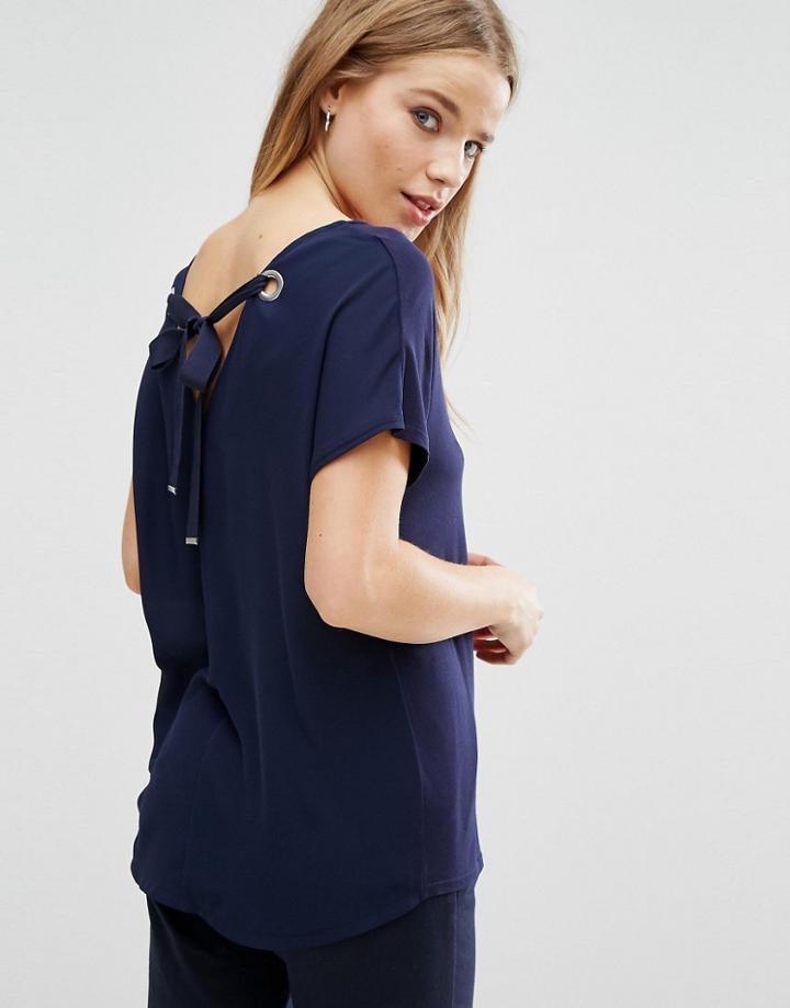 New Look Tie Back T-shirt - Blue