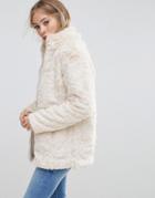 B.young Faux Fur Jacket - Cream