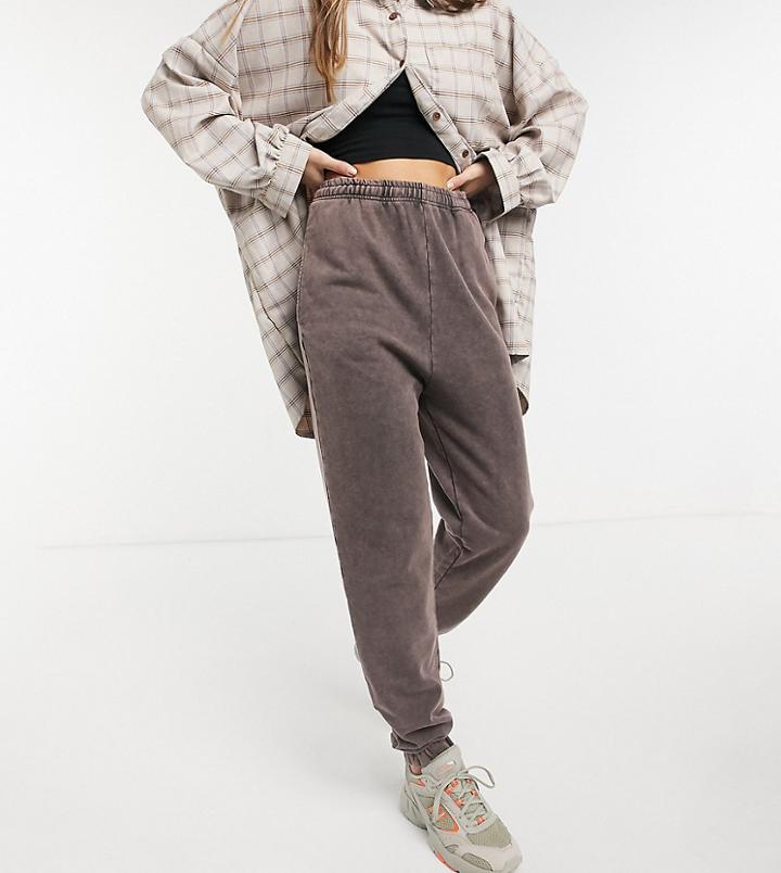 Collusion Set Oversized Sweatpants In Brown Wash