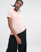 Monki Crew Neck T-shirt - Pink