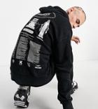 Collusion Oversized Hoodie With Print In Acid Wash-black