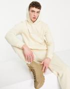 Mennace Essentials Hoodie In Beige-neutral