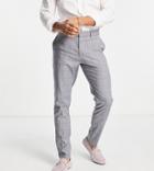 New Look Exclusive Skinny Suit Pants In Mid Gray